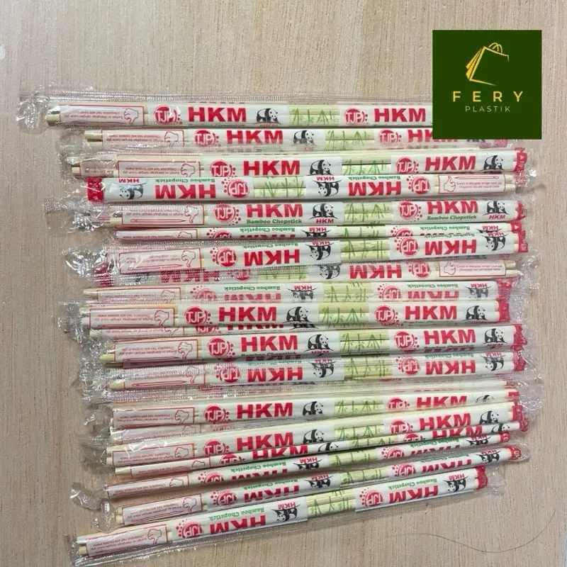 sumpit bambu panda steril isi 50 pasang / sumpit kayu higienis bersih halus premium  bahan bambu  isi per pack 1 pasang sumpit  isi 50 pasang/ 50 set 1