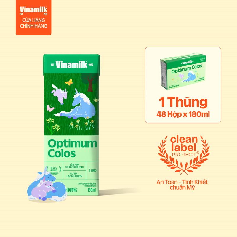  Thùng 48 hộp Sữa non Vinamilk Optimum Colos 180ml 