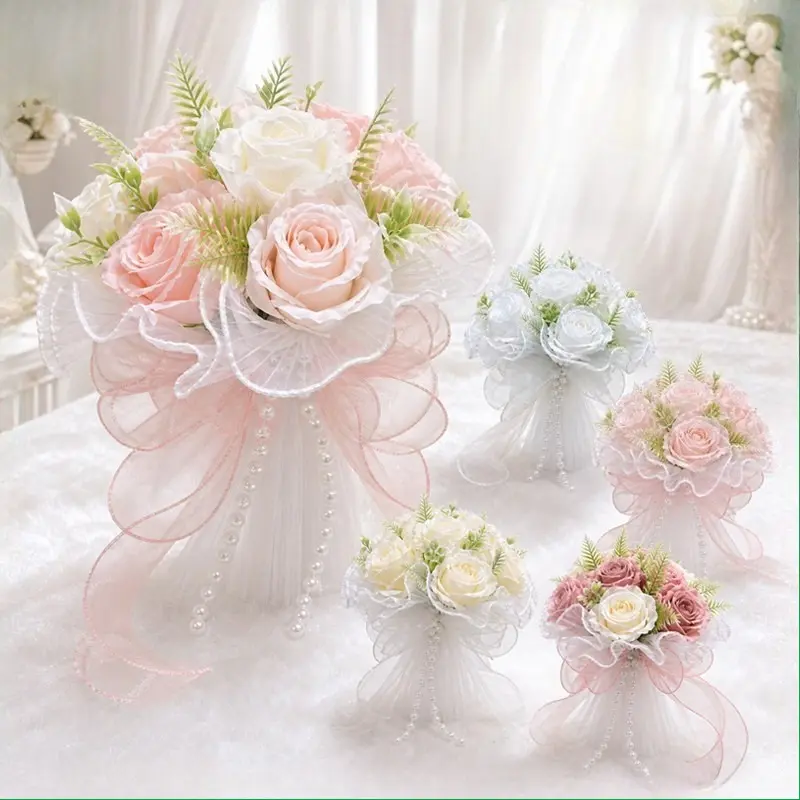 Buket Bunga Artificial Untuk Pernikahan Dan Prawedding / Rangkaian Hand Bouquet Untuk Bridesmaid / Cocok Untuk Dekorasi Rumah Serta Sesi Foto