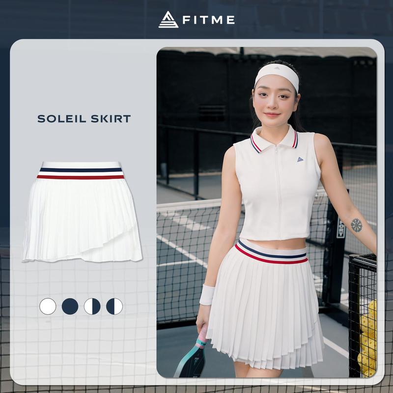  Váy pickleball tennis nữ Fitme SOLEIL ES mềm nhẹ 3 lớp tặng kèm quần bảo hộ thoáng khí VVSP01 
