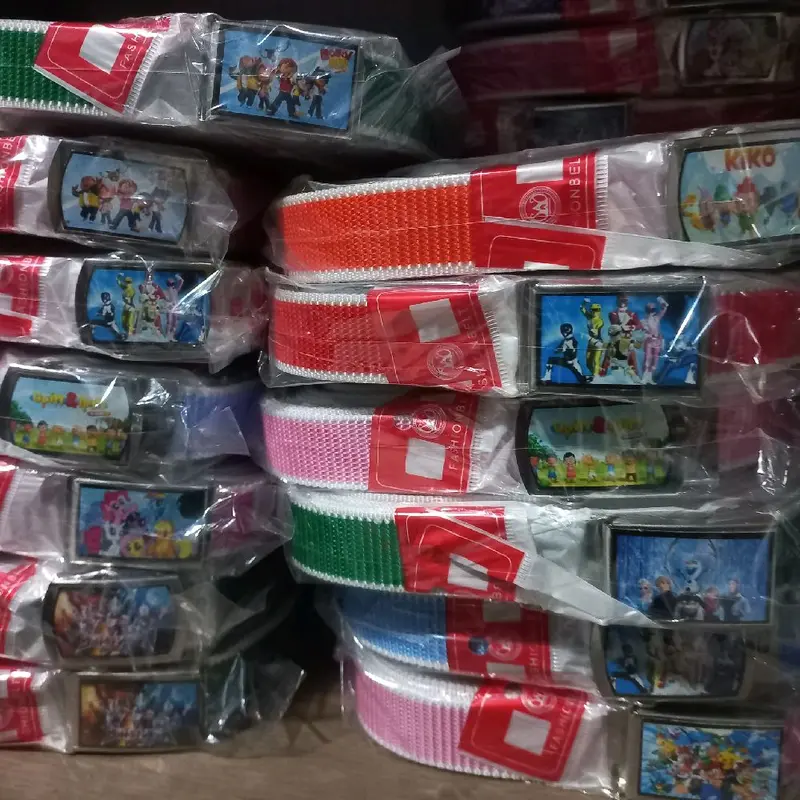 Sampereun Grosir Sabuk Anak Ikat Pinggang Sekolah TK Paud Karakter Gesper Logam 1 Lusin Fashion 3