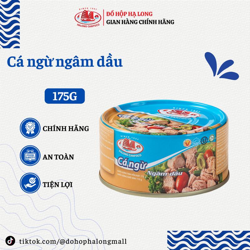  Cá Ngừ Ngâm Dầu Hạ Long 115G   175G - Đồ Hộp Hạ Long 