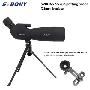 SVBONY SV28 - 25-75x70 Spotting Scope - Teleskop dengan Tripod Desktop - F9308J
