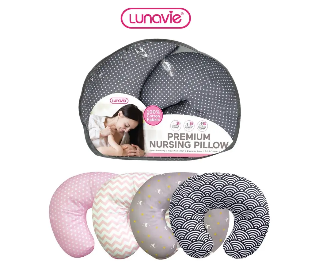 Lunavie Premium Nursing Pillow Pillow Cove case Multi Function U Type Nursing Maternity Baby Support Breastfeeding Pillow Newborn Lying