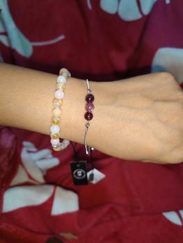 Product Review of Zupazupazuu Candy Crystal Mix Bracelet II - Gelang Kristal Batu Alam Amethyst Rose Quartz Citrine Wanita  [Free Gift Kristal Gelang/Kalung/Cincin Random] from t**🌷 2