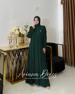 Faraz Label - ARIANA DRESS Busana Muslim Wanita Ceruty Babydoll Pliskit Set Hijab Gamis Busui Dress Lebaran 2026