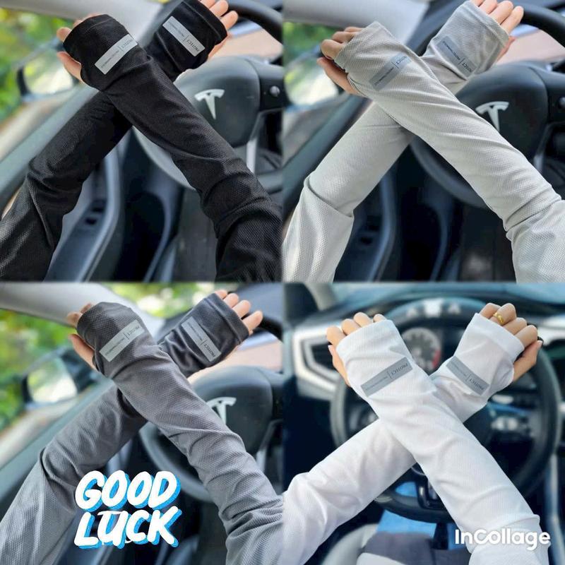 Combo 4 Đôi Găng Tay Chống Nắng Xỏ Ngón Chống Tia UV Co Giãn