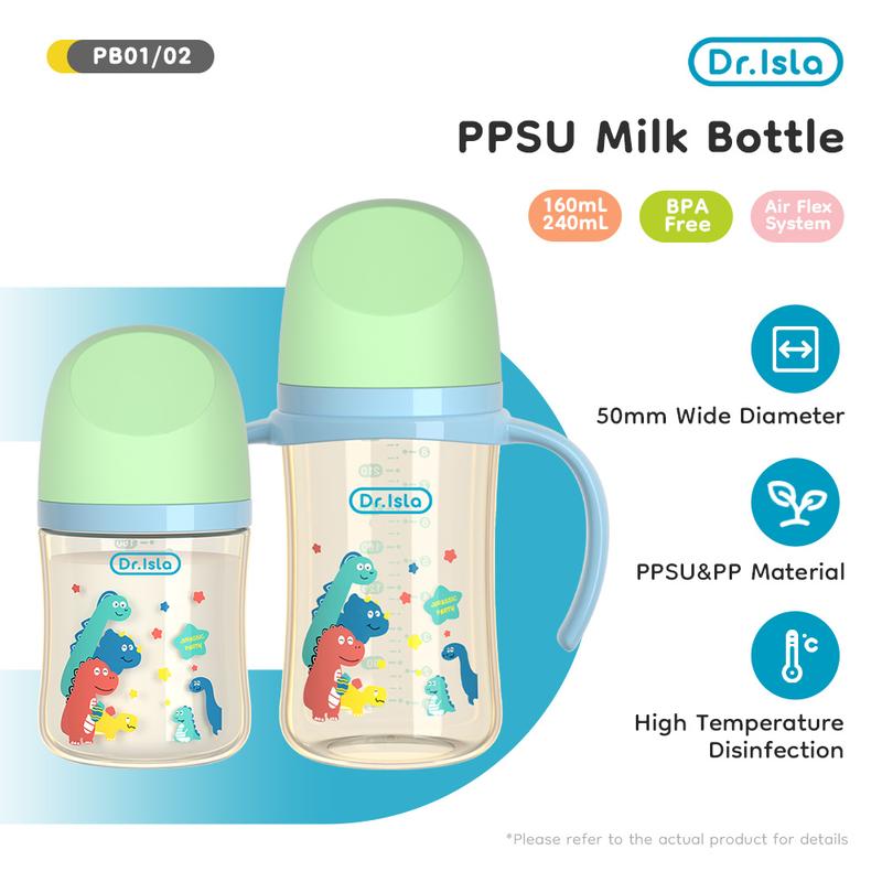 Dr.Isla PB01 02 PPSU cho trẻ sơ sinh chịu được nhiệt độ cao và có thể tiệt trùng không chứa BPA Bảo quản sữa bột