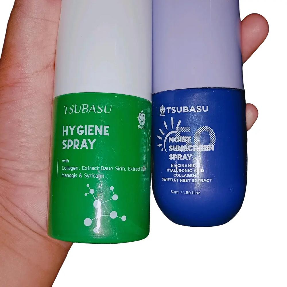 Paket Hemat Hygiene Spray mix Moist Sunscreen Spray isi 2 botol Feminine