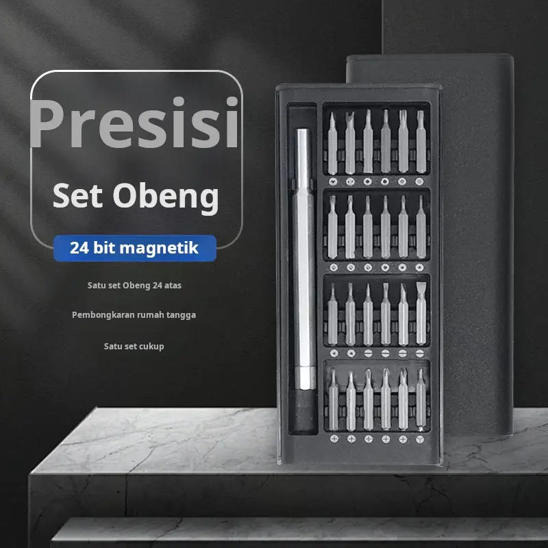 Set Obeng 24-in-1 Alat Perbaikan dan Pelepasan Kacamata Ponsel Alat Presisi Berbentuk Silang
