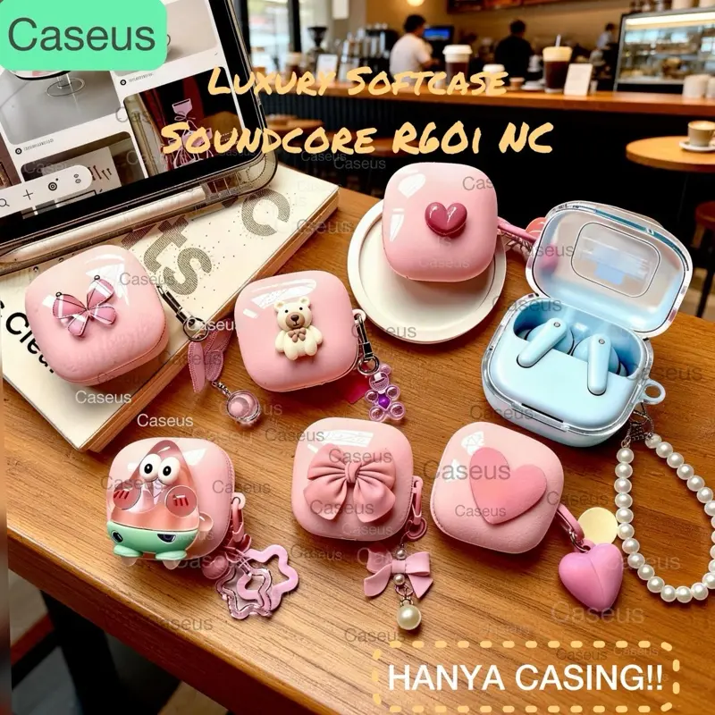[New]Softcase For Soundcore R60i NC K20i R50i & R50i NC Pelindung Case Mewah Luxury Polos Warna by Caseus Indonesia