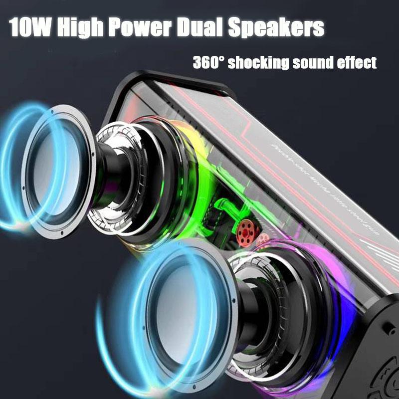 Speaker Bluetooth Mecha Portable Wireless Transparan Mech Audio RGB 7 Color Light V8 TWS Series Speaker Bluetooth Mecha Portable Wireless Transparan Mech Audio RGB 7 Color Light V8 TWS Series