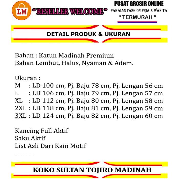 LM 31662 Baju Koko Pria Muslim SULTAN TOJIRO MADINAH Katun Premium Big Size Oversize Terbaru M-3XL 6