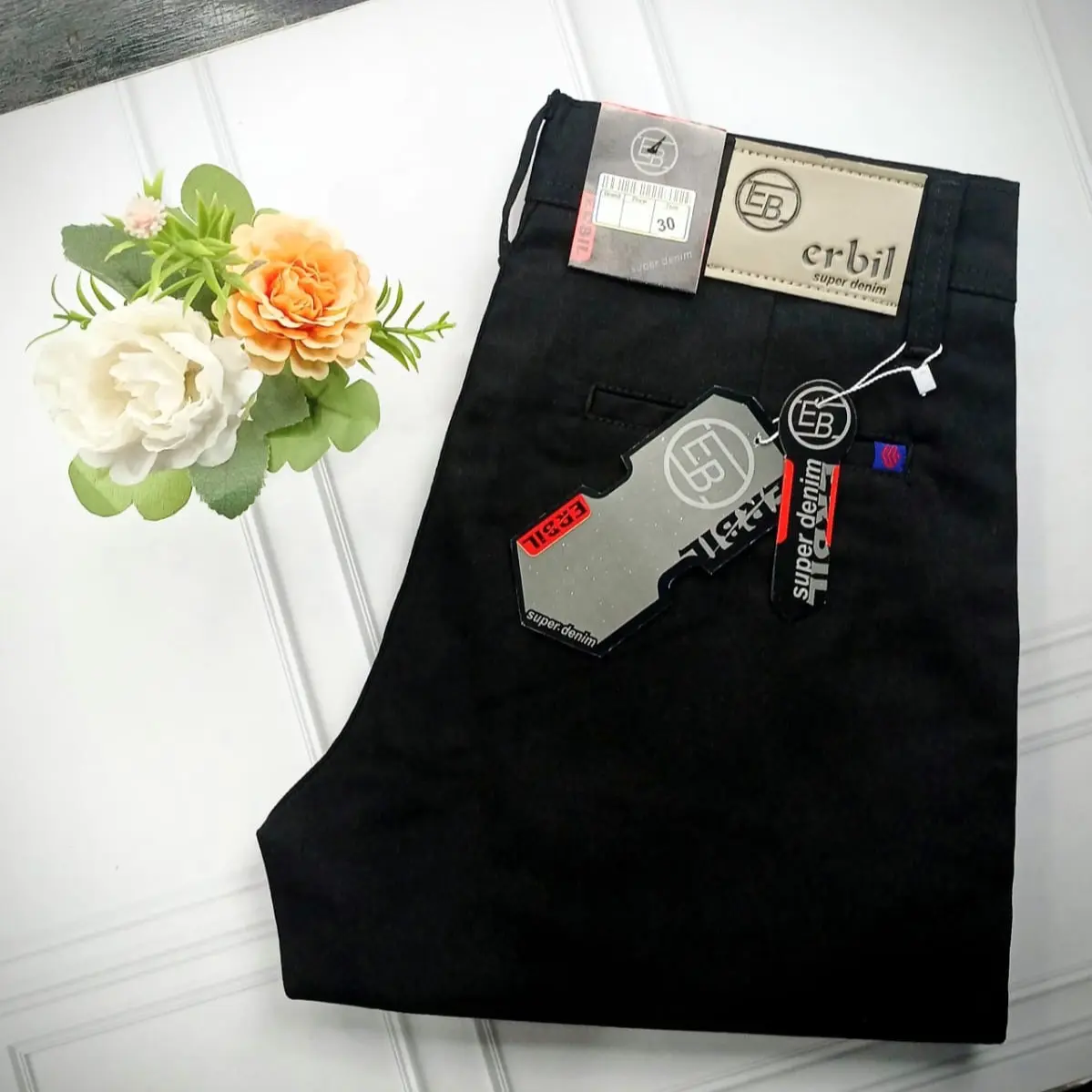 Celana Chino Panjang Original merk ERBIL Casual Keren Pria Hitam Formal Abu Kerja Katun Mocca Kantor