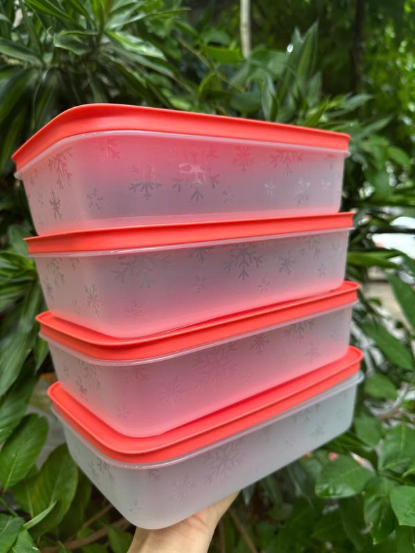 Hộp đông dẻo 1L mẫu mới thân trong nắp dẻo ( 1 hộp ) - Tupperware chính hãng