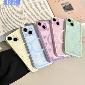 Softcase Bening motif Magsafe Pita kupu-kupu Compatible For Samsung A07 A17 A06 A05 A14 A15 A16 A54 A55 A56  Terbau Silicon case hp terbaru -RC2504