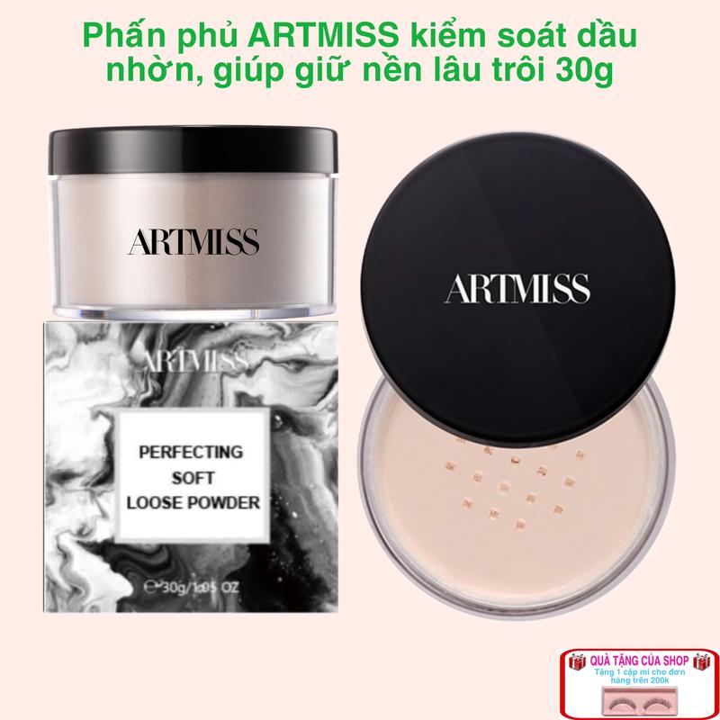 Phấn phủ ARTMISS 30g kiểm soát dầu nhờn giúp giữ nền lâu trôi Transparent Matte Powder