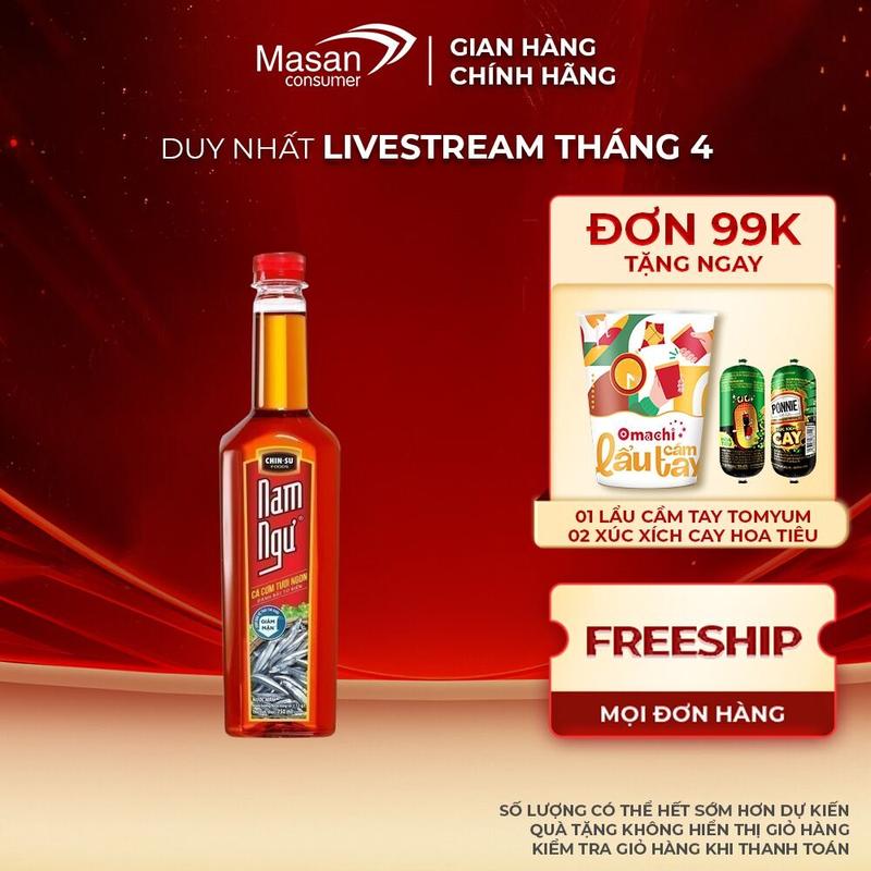 Nước mắm Nam Ngư Cá Cơm Tươi - Chai 750ml