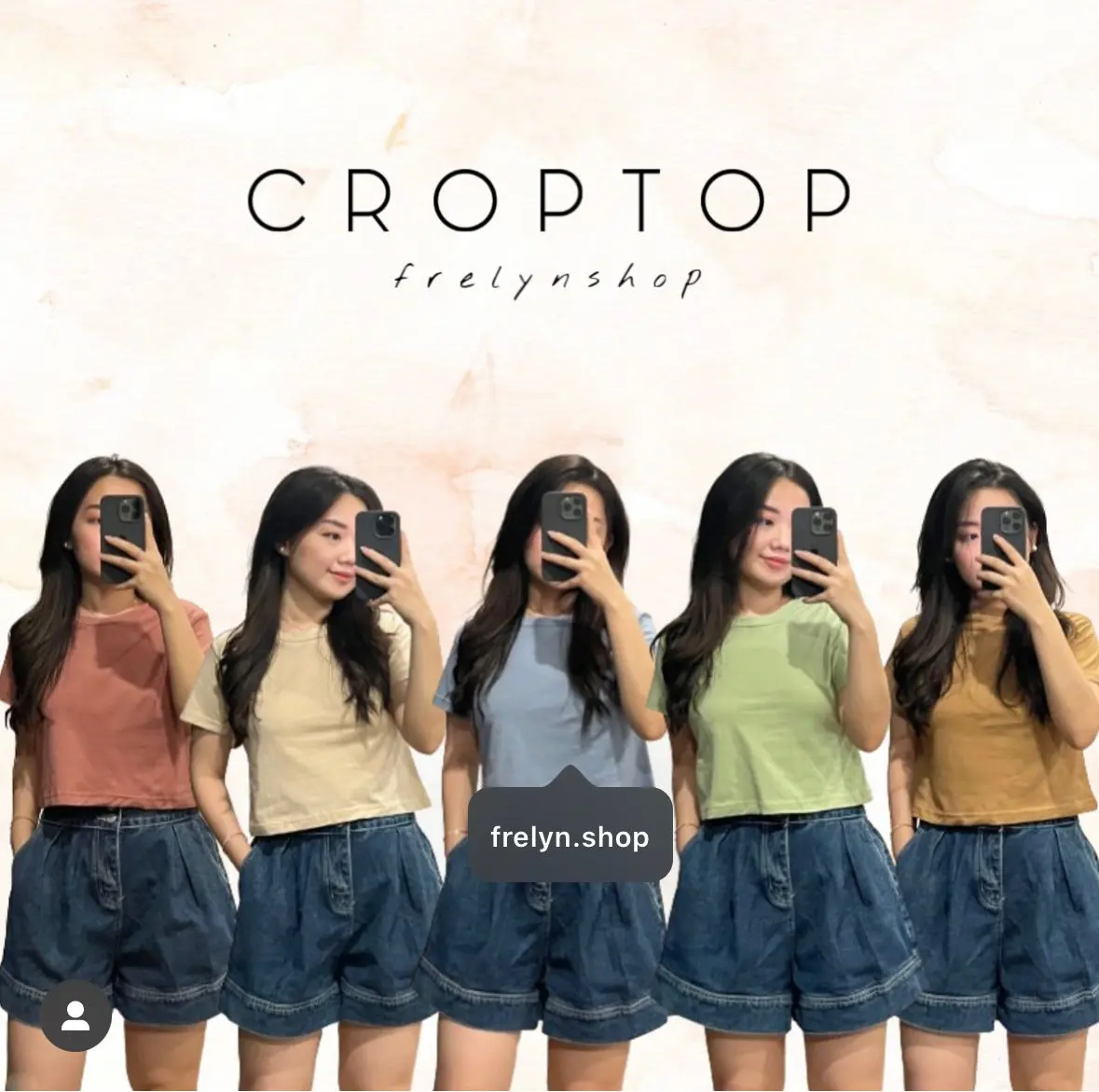 FRELYN SHOP - CROP TOP POLOS ONECK COTTON | BAJU KAOS TUMBLR CROP TEE TSHIRT KAOS KOREA FASHION WANITA SAGE BEIGE DUSTY ROSE BLUE LILAC BEIGE