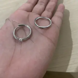 Harside Cincin Pasangan Strip Möbius Hadiah Cincin Pasangan Perak Sterling Untuk Pacar Free Box
