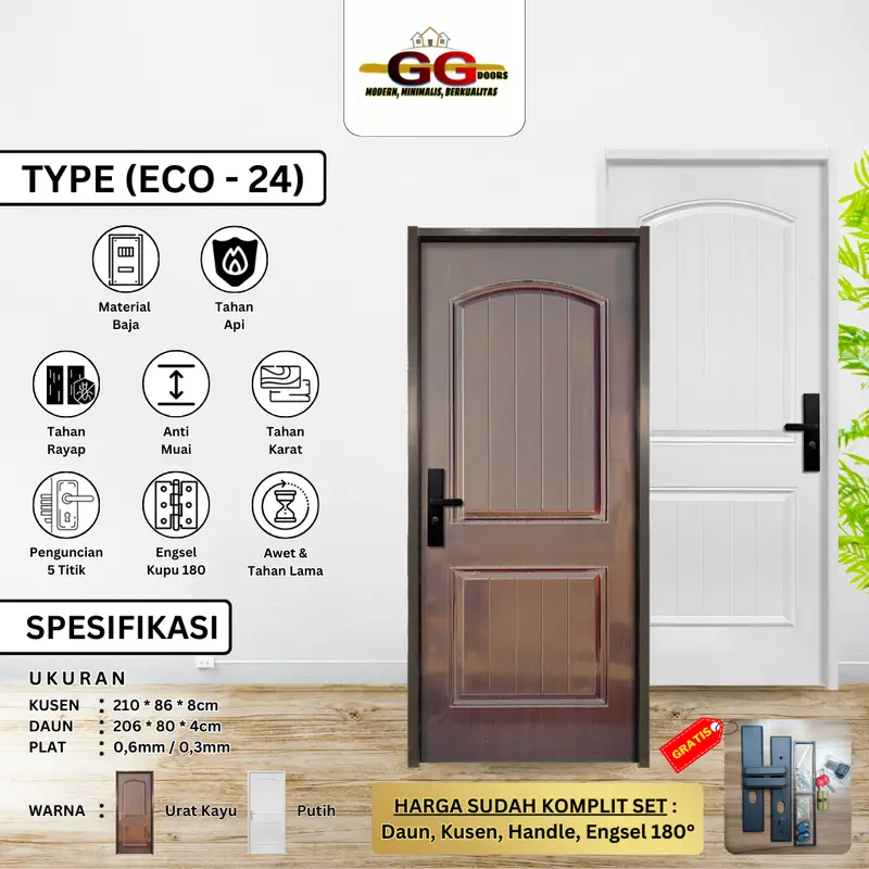 KARGO - Pintu Baja GG - ECO dan LITE 86x210cm 5