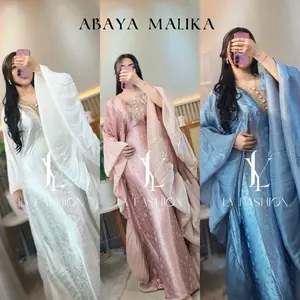 ABAYA MALIKA - LY FASHION ( bahan jaguar silk premium mix shimmer ) all size maks LD 140 ABAYA