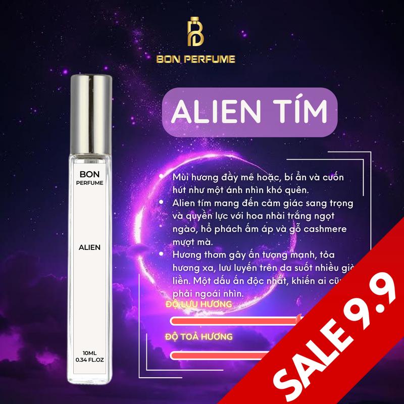 Nước hoa unisex ALIEN TÍM EDP 10ml Perfume Cosmetic