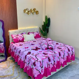 Sprei Rumbai Motif Homemade Kain Katun Disperse Ukuran Single Queen King Size Dan Superking  Halus adem