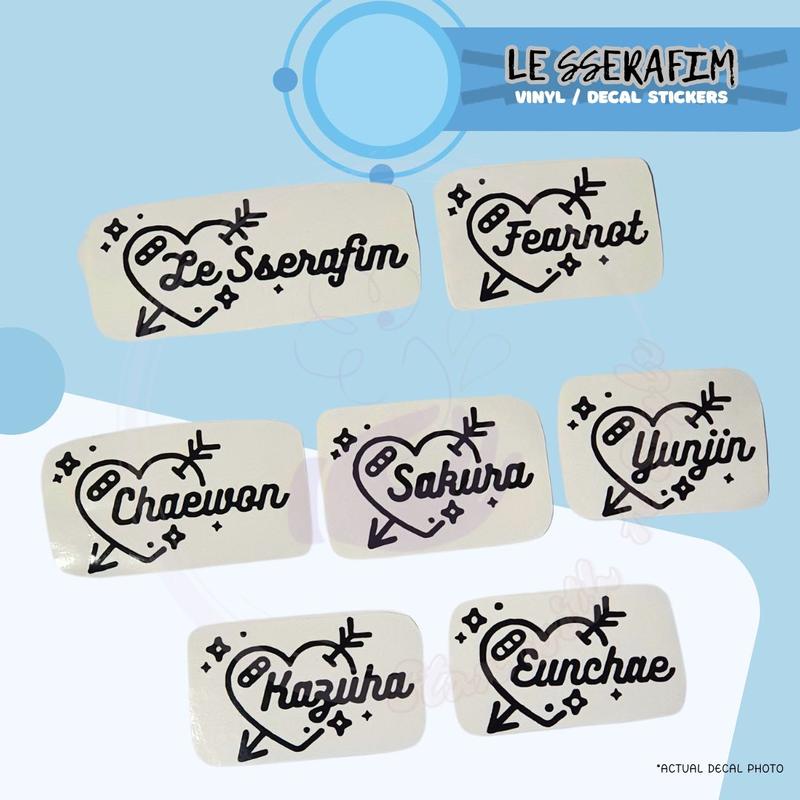 Lessrafim Stickers LE SSERAFIM DECAL STICKERS (WATERPROOF VINYL) - TikTok Shop Philippines