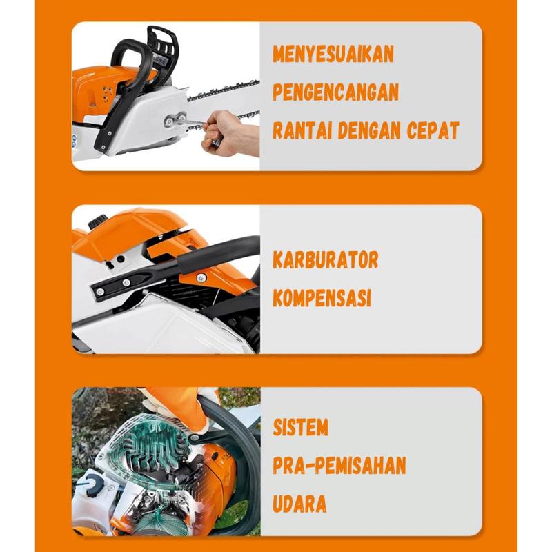 Product Introduction of REAIM Daya Tinggi 4500W, 52CC, Gergaji Rantai Bensin, Gergaji Rantai Penebangan Pohon, 20inch Chainsaw, Motor Oli Pengukur, Pompa Tabung, Gergaji Rantai Bensin 52CC, Chainsaw 20 Inci, Gergaji Penebangan Pohon, Pompa Oli Mesin, Chainsaw Daya Tinggi 13