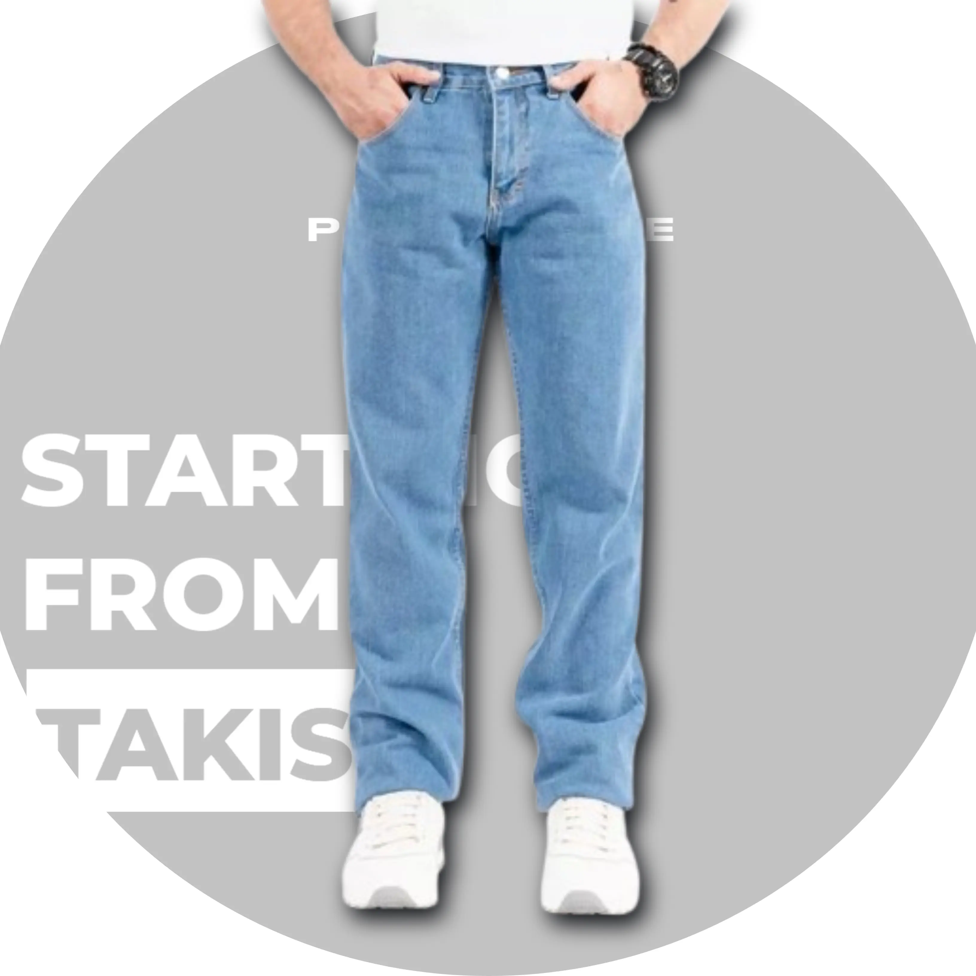 Celana Standar Reguler Pria Tidak Melar Bahan Denim Kualitas Terbaik Model Casual Modern