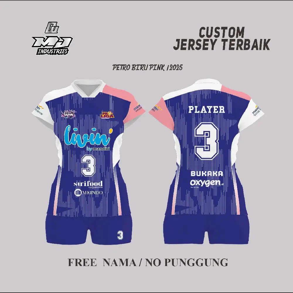 JERSEY VOLI PROLIGA LIVIN MANDIRI TERBARU 2025 FREE NAMA DAN NOMOR - SPORT - VOLI