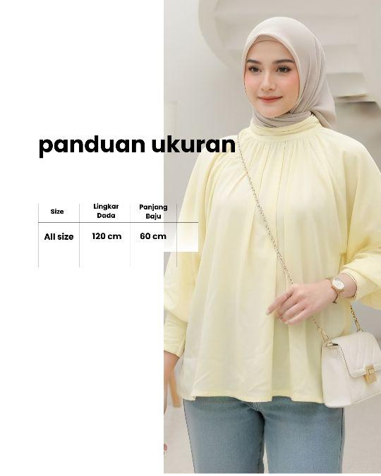 Leya Blouse Atasan Wanita Batwing Rayon Premium Adem Halus Baju Atasan Wanita Lebaran