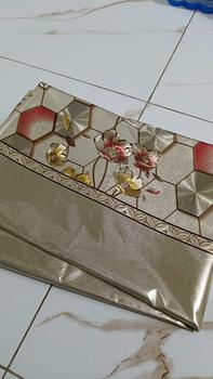 Product Review of Taplak meja gaya kontemporer kualitas tinggi hot stamping waterproof pvc taplak meja 3d heksagonal dan pola bunga from l**y 0