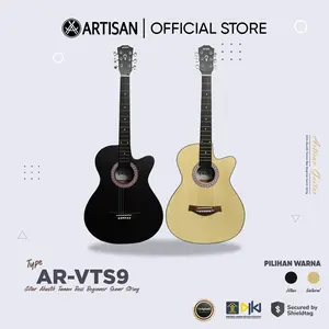 ARTISAN Gitar Akustik Tanam Besi Beginner AR - VTS9 Senar String Guitar