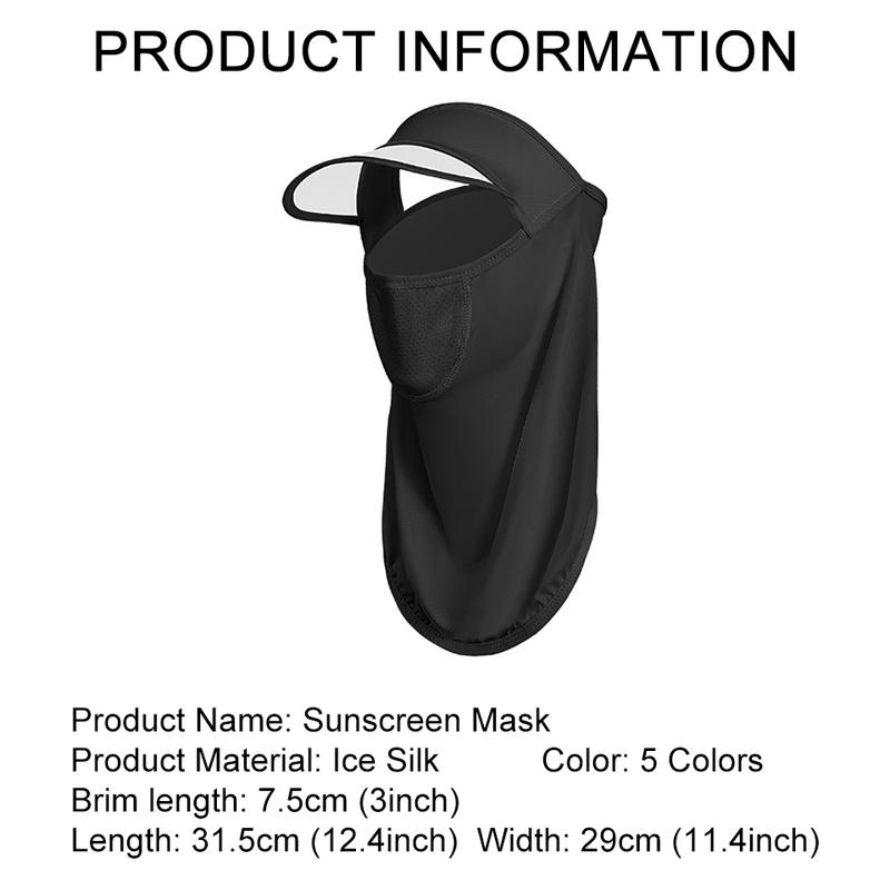 Product Introduction of GTUBIKE UPF50+ Outdoor Anti-UV Ice Silk Breathable Mask With Brim Hat Women Full Face Cover Sunscreen Driving Neck Protection 30