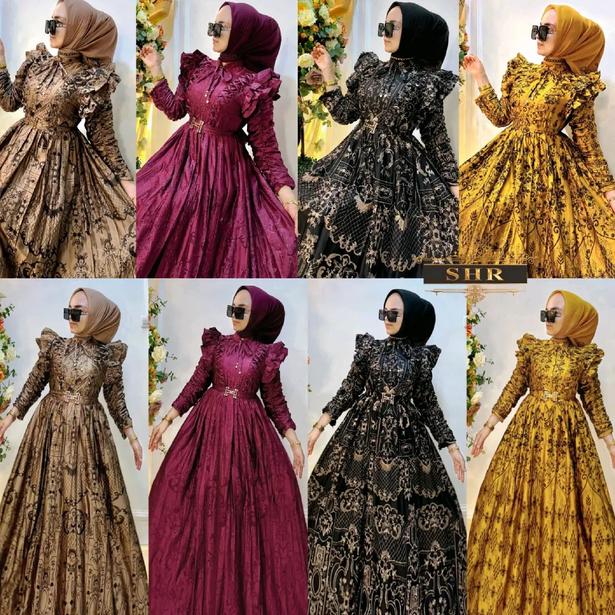 ready!! maxi dress ratu syahira mewah full bordir ori SHR