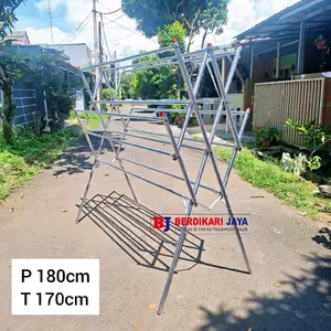 JEMURAN STAINLESS STELL JUMBO 12PALANG ANTI KARAT MEREK BINAKARYA