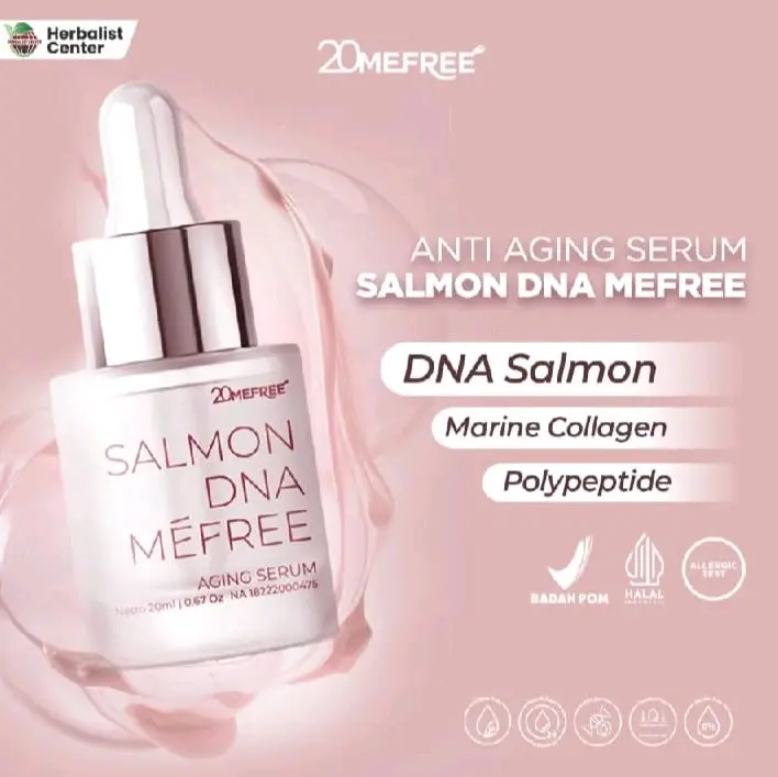HOT PROMO! 20MEFREE - ANTI-AGING SERUM SALMON DNA MEFREE/SERUM PEMBERSIH MUKA/ MUKA BERSIH/ AMAN UNTUK KULIT/PERAWATAN WAJAH TAMPAK LEBIH MUDA / MENGURANGI KERUTAN SERUM JERAWAT/ UNTUK KULIT BERMINYAK glow Vitamin Tetes Lactic Mencerahkan Niacinamide Acid 0