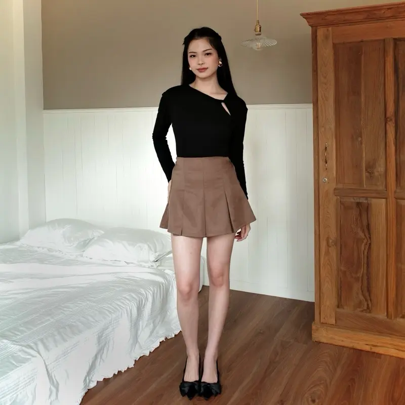 ROKU SKORT - Rok Celana Pendek Highwaist Basic Skirt Wanita Bawahan 1