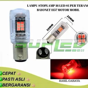 LAMPU LED 16 UNIVERSAL 1157 Motorcycle Stoplamp