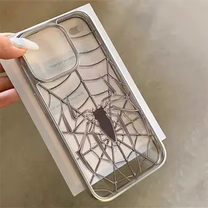 Blissful TPU Case protective “spider print” for iPhone 14 15 Pro MAX 11 13 12 16 Pro XR XS MAX 7 8  S Plus 7Plus 8Plus SE silicone shockproof mobile phone case