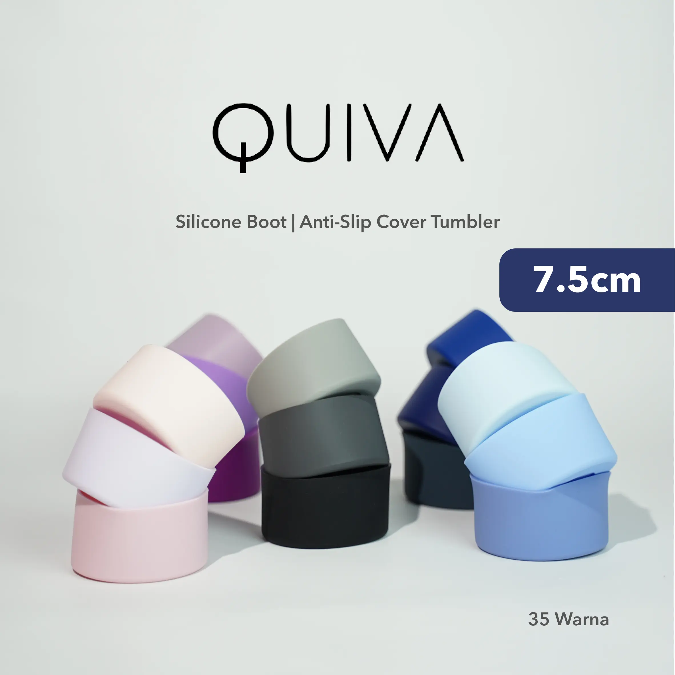 Pelindung Botol Minum Tumbler / Bottle Boot Sillicone Diameter 7.5cm Antislip OW*LA HYDR*FLASK ST*NLEY C*RKCICLE TY*SO Kapasitas 12-24oz - QUENCH 22oz Silicone
