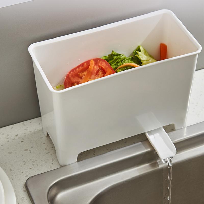 Product Introduction of Kitchen trash can sink kitchen waste drain bucket food residue soup filter drainable trash can storage bucket 5