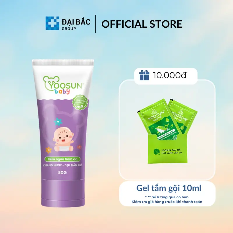 [QUÀ TẶNG KHÔNG BÁN] Kem dưỡng da em bé YOOSUN Baby giúp ngăn ngừa hăm da, dịu mẩn ngứa - Tuýp 10g 4