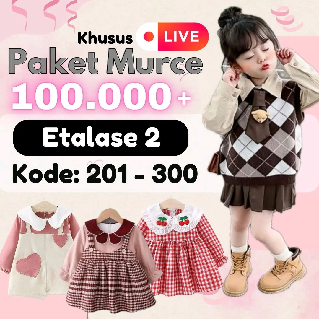 PAKET MURCE ISI 3 / 100.000 TEBUS MURAH BAJU ANAK IMPORT PREMIUM PEREMPUAN & LAKI-LAKI Fashion