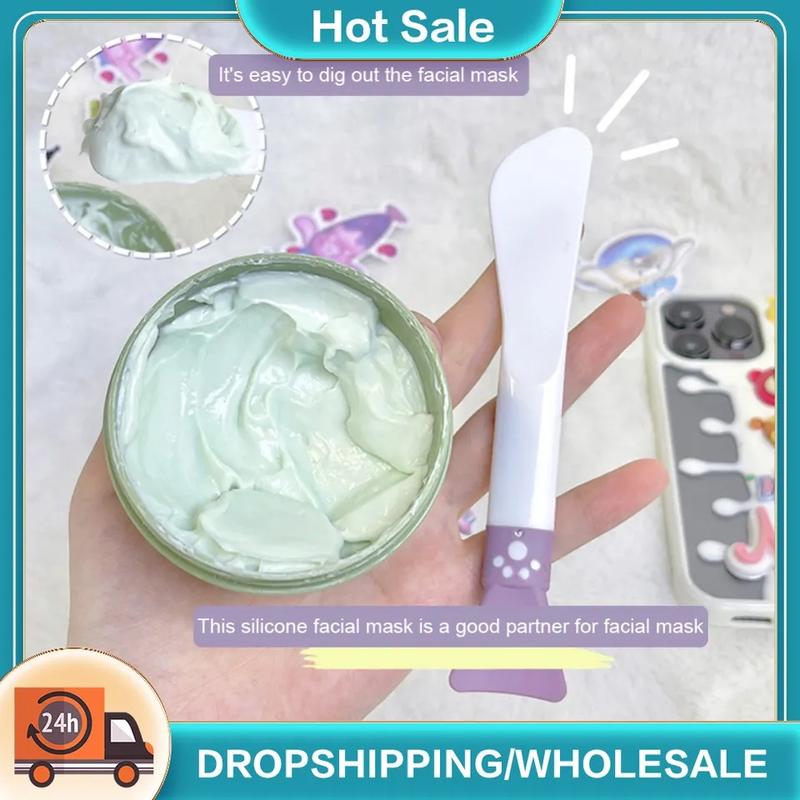 Product Introduction of 【SG READY STOCK】1 Pcs Face Cleaning Stick Professional Double Head Makeup Brushes Silicone Face Mask Brush Makeup Tool Double-headed Scraper U-shaped Silicone Skin Care Tools 0