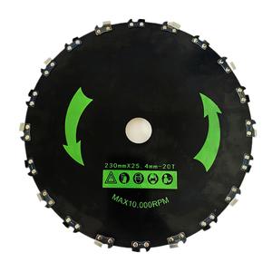 YC 7/9インチ カーボンスチールソーブレード、16/20歯、マルチパーパス円形鋸、ほとんどの芝刈り機に適合し、木を簡単に切断できる-高品質ガーデニングツール、草切り・エッジング用カーボン化先端トリミングブレード、芝刈り機アクセサリー