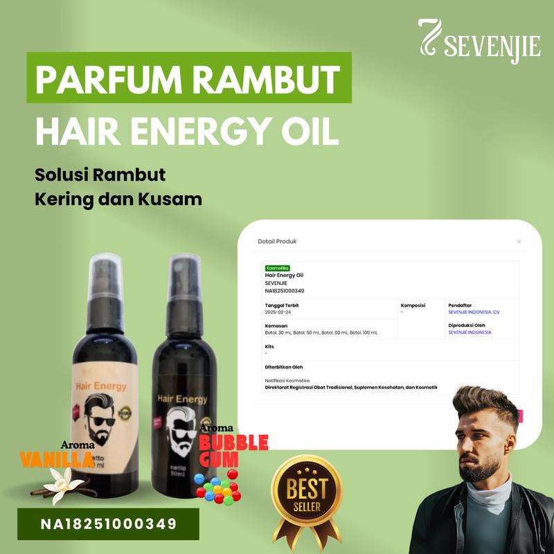 Beli 1 Gratis 1 Parfum Rambut Hair Energy 60Ml - Atasi Bau Tak Sedap & Perawatan Rambut 1