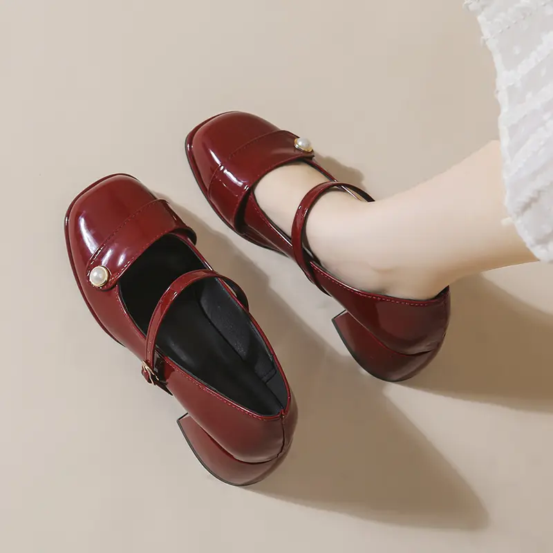 Sepatu Pesta Mayz 0023 Sepatu Kerja Heels Glossy Tali  3 Warna 7